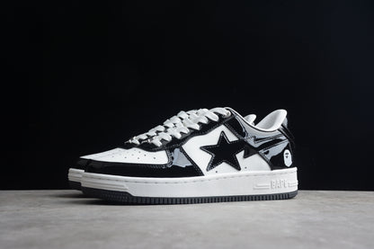 Bape Sta Schwarzes Lackleder