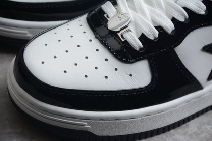 Bape Sta Schwarzes Lackleder