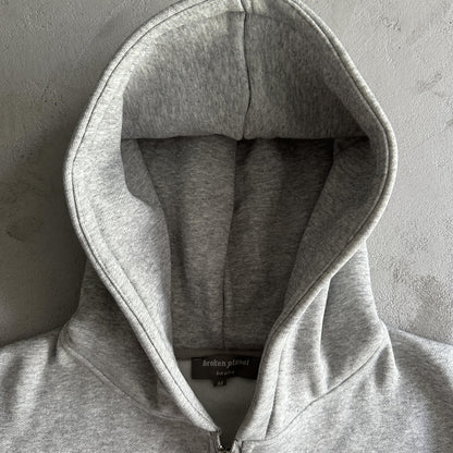 Broken Planet Womens Basics Cropped Zip Up Hoodie