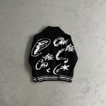 Corteiz schwerer Jacquard-Strickpullover