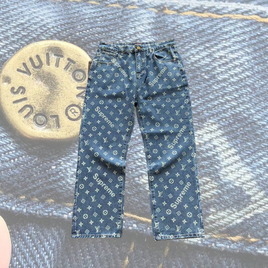 Supreme x Louis Vuitton Jacquard Denim 5-Pocket Jeans