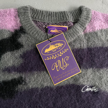 Corteiz Pullover Mohair Lila-Camo