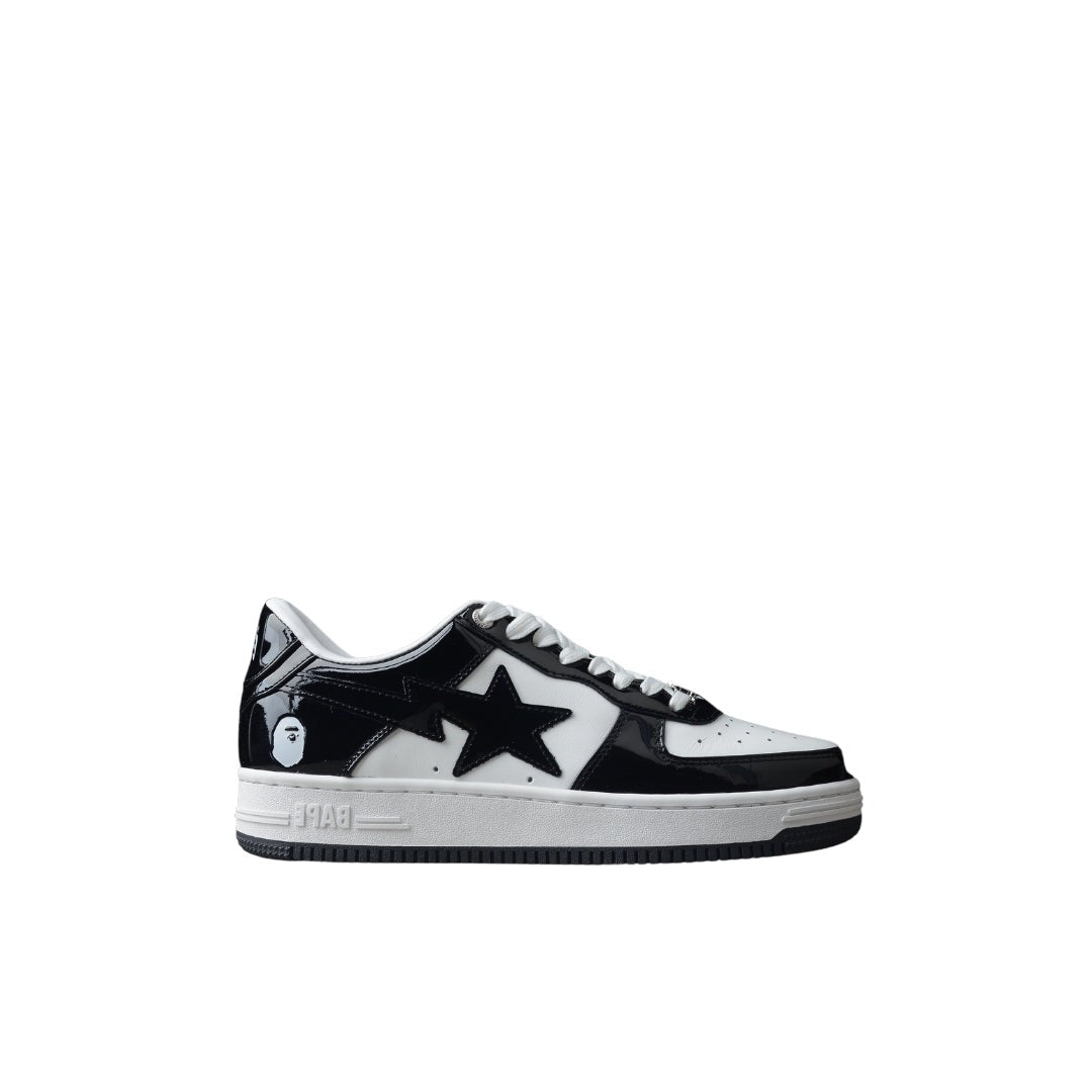 Bape Sta Schwarzes Lackleder