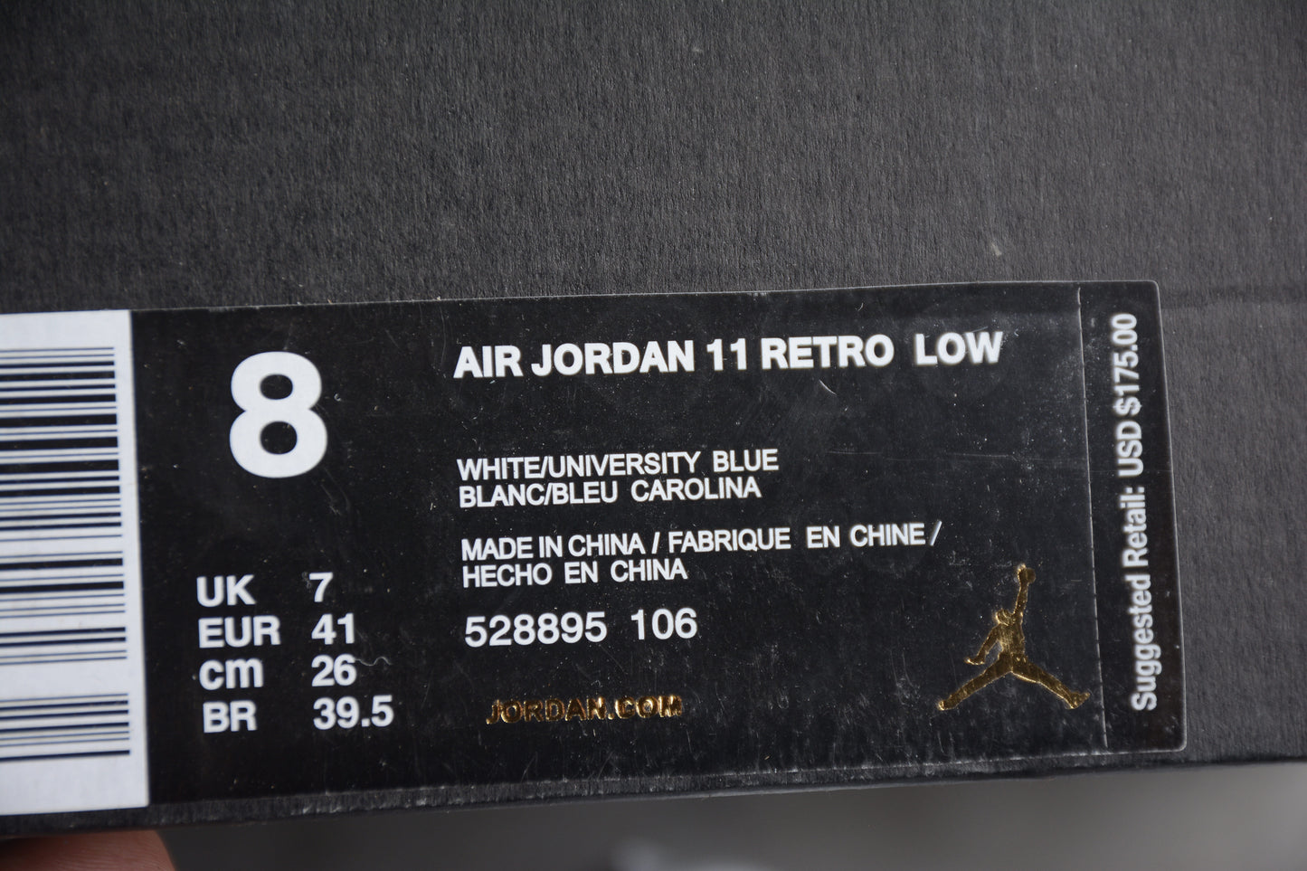 Air Jordan 11 Low "Weiß & Universitätsblau" 