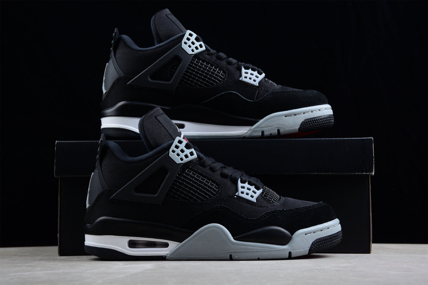 AJ4 Retro "Black Canvas"