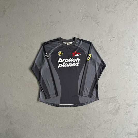 Broken Planet  Football Long Sleeve Tee