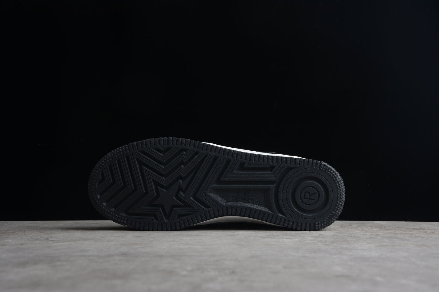 Bape Sta Schwarzes Lackleder