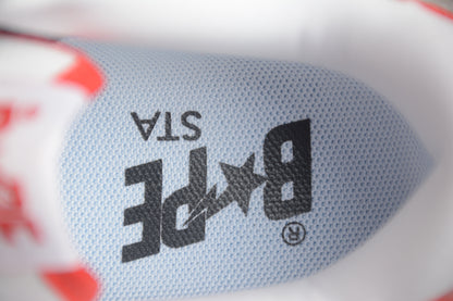 Bape Sta Lackleder Weiß Orange