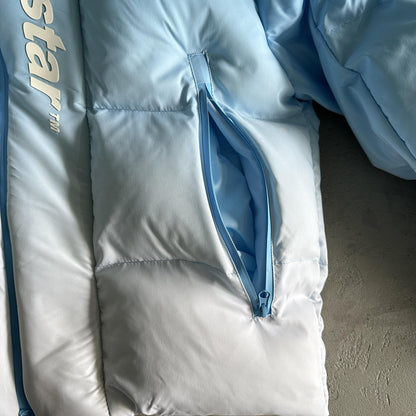 Trapstar Decoded 2.0 Kapuzen-Steppjacke Himmelblau