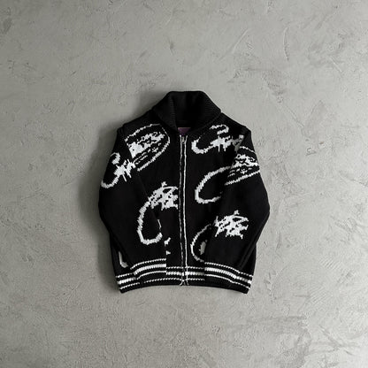 Corteiz schwerer Jacquard-Strickpullover