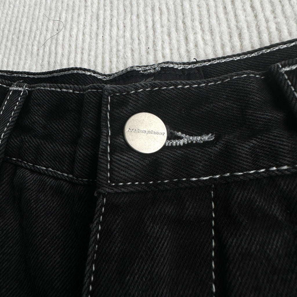 Broken P Denim Jeans Shorts