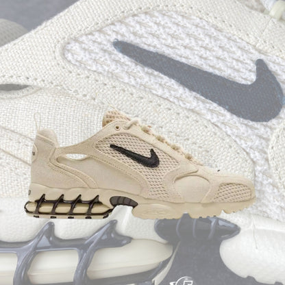 Nike x Stussy Air Zoom Spiridon Caged Fossil
