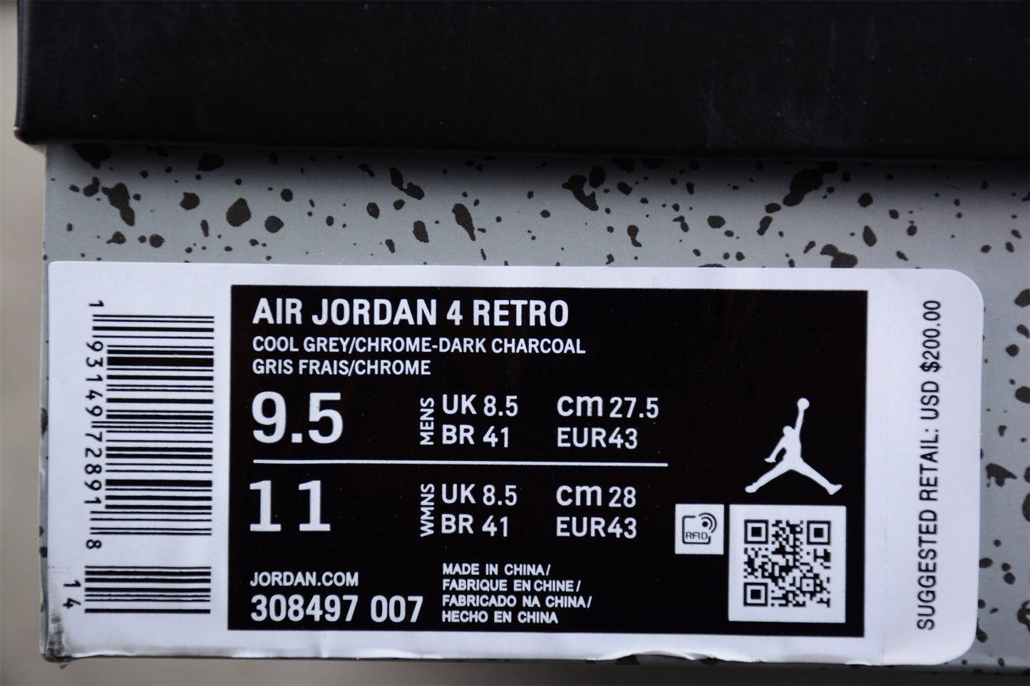 Air Jordan 4 Cool Grey 