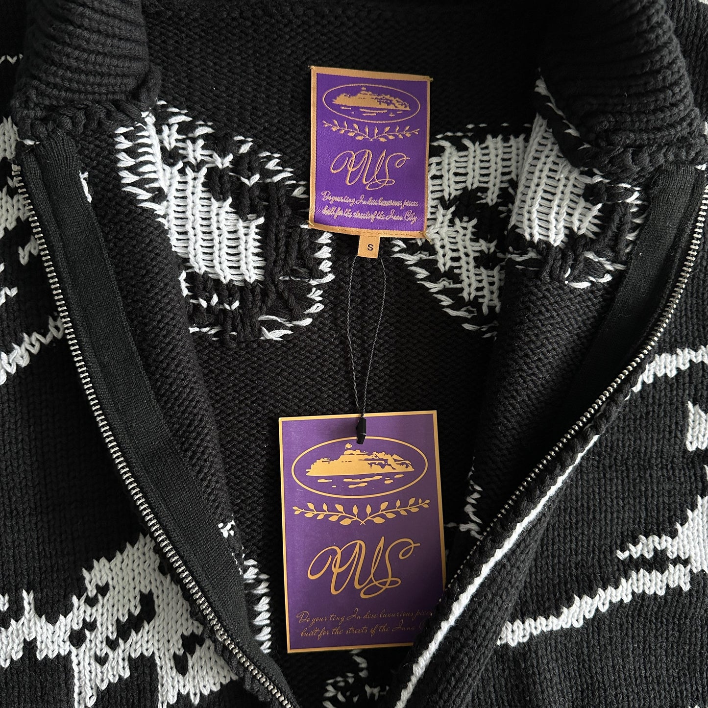 Corteiz schwerer Jacquard-Strickpullover