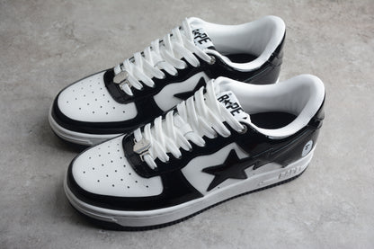 Bape Sta Schwarzes Lackleder