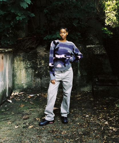 Corteiz Pullover Mohair Lila-Camo