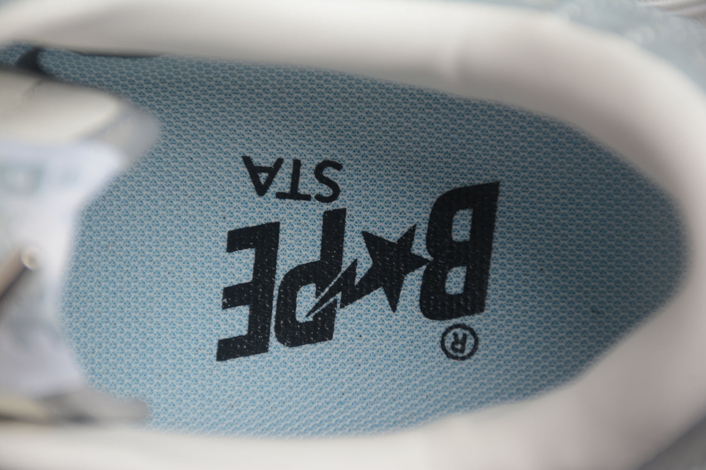 Bape Sta Lackleder Grau und Weiß