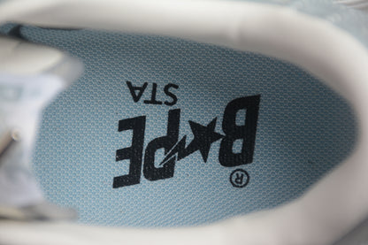 Bape Sta Lackleder Grau und Weiß