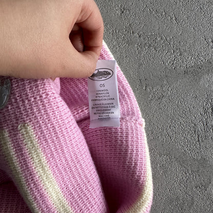 Corteiz Knit Stripe Beanie -Pink