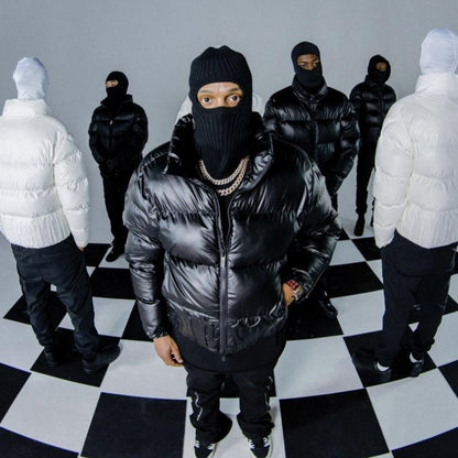 Trapstar Irongate Steppjacke mit Prägung, Schwarz