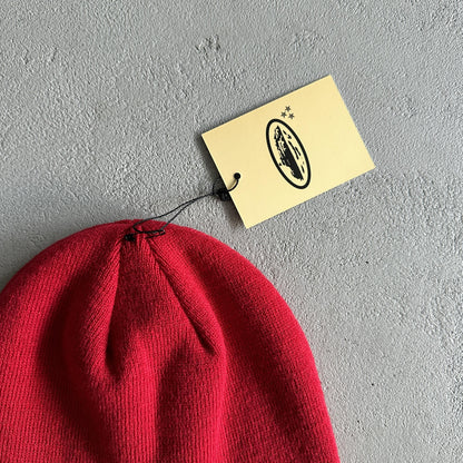 Side Embroidered Cold Hat-Red
